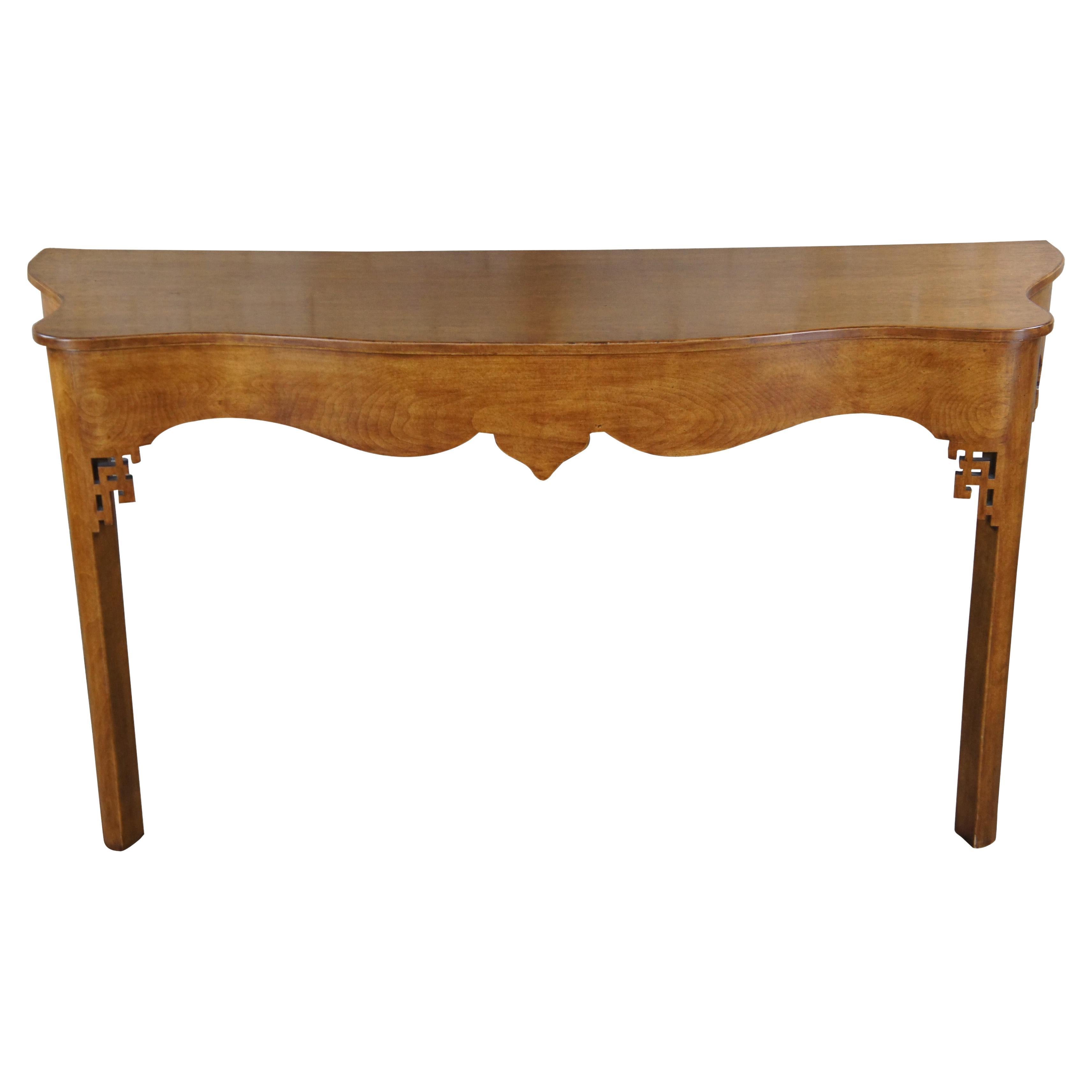Minton Spidell Chinese Chippendale Walnut Lyford Console Table Sideboard Buffet