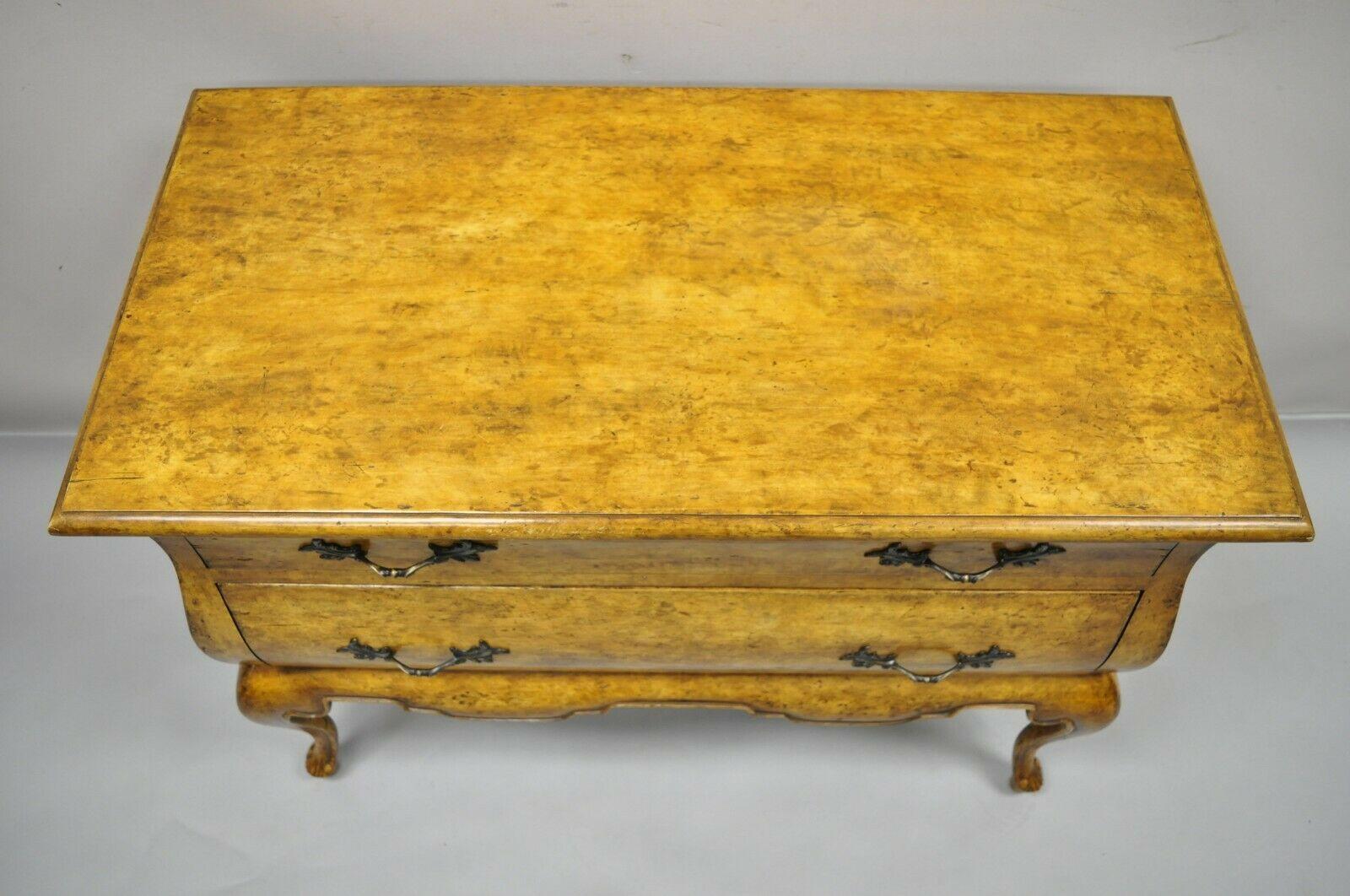 Minton Spidell French Provincial 2 Drawer Dutch Bombay Commode Chest In Good Condition For Sale In Philadelphia, PA
