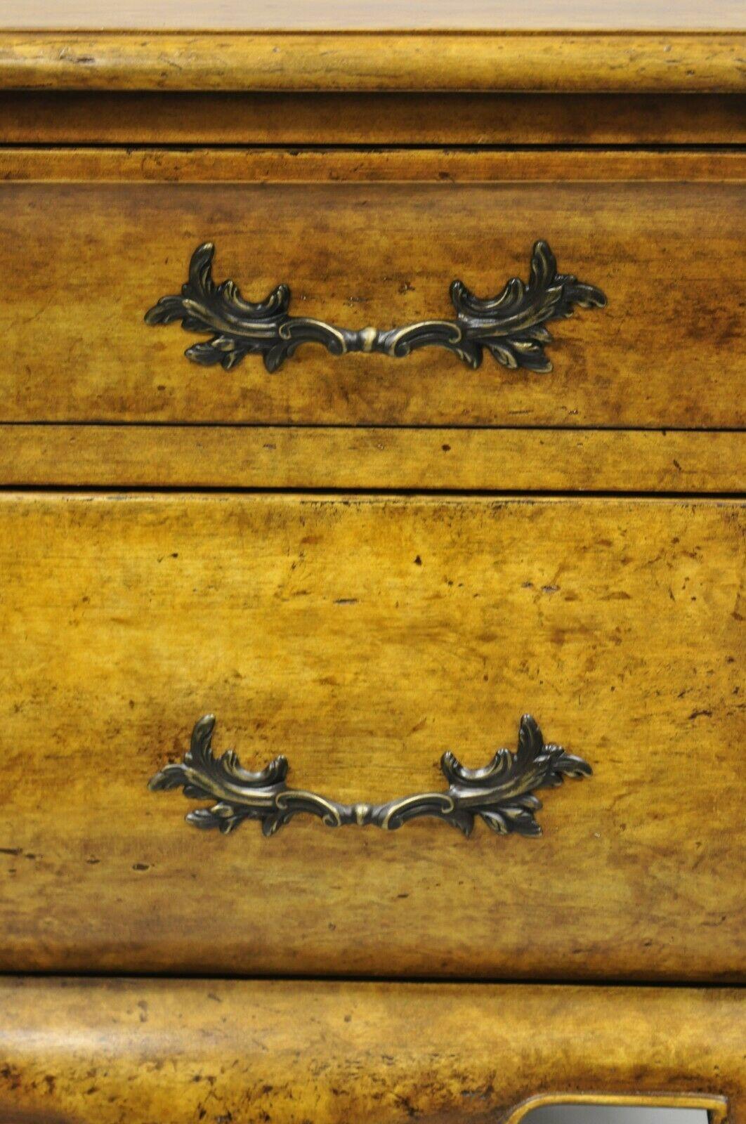 Wood Minton Spidell French Provincial 2 Drawer Dutch Bombay Commode Chest For Sale