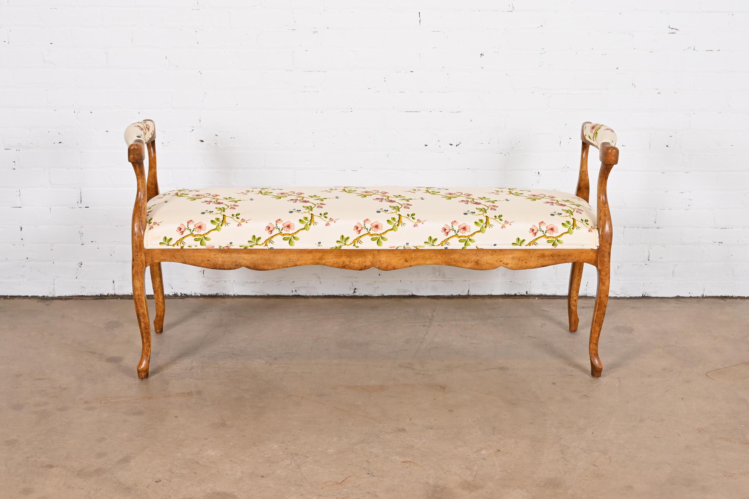 American Minton Spidell French Provincial Upholstered Bench