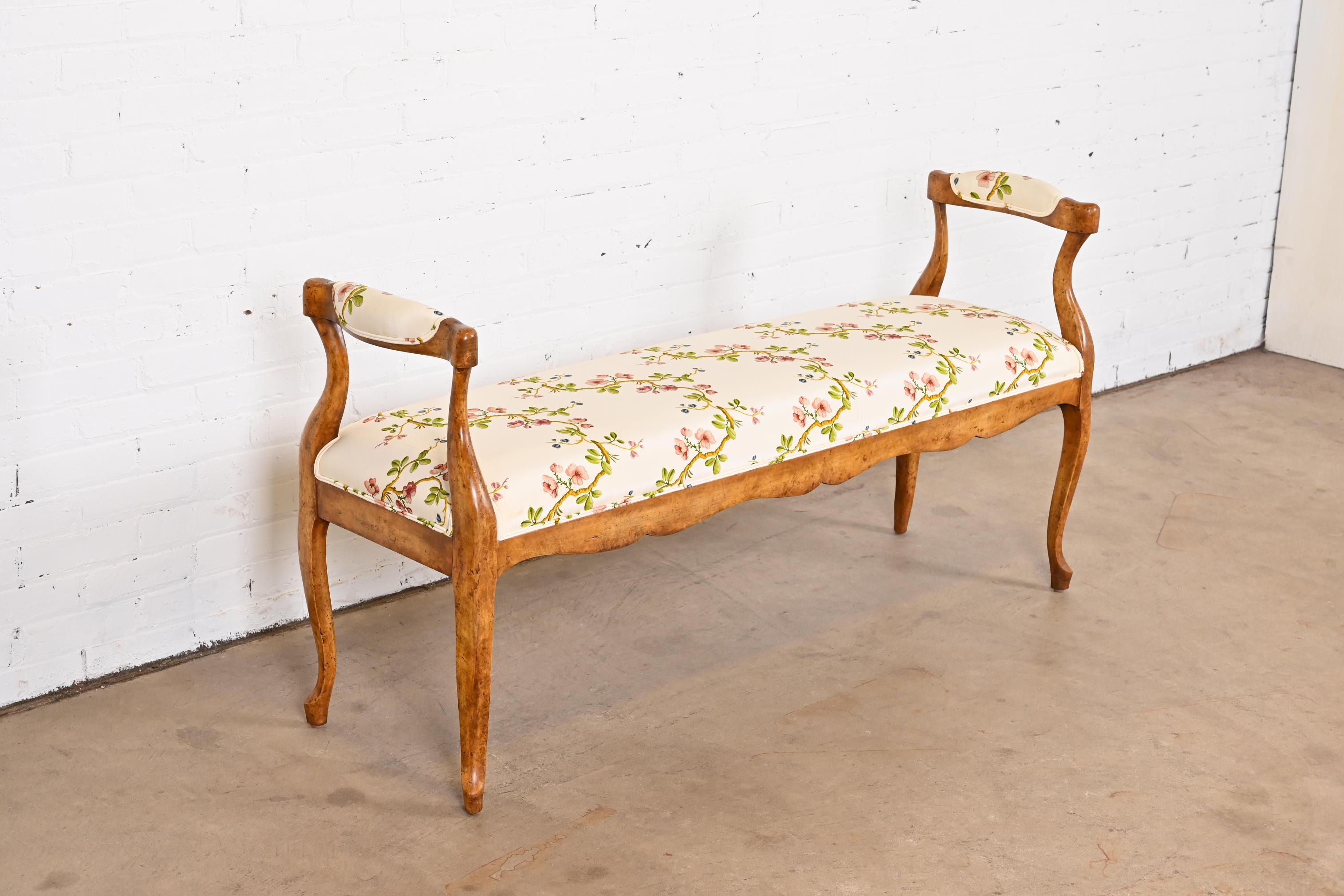 20th Century Minton Spidell French Provincial Upholstered Bench