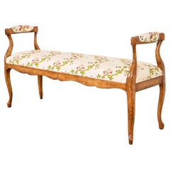 Banc provincial français tapissé Minton Spidell