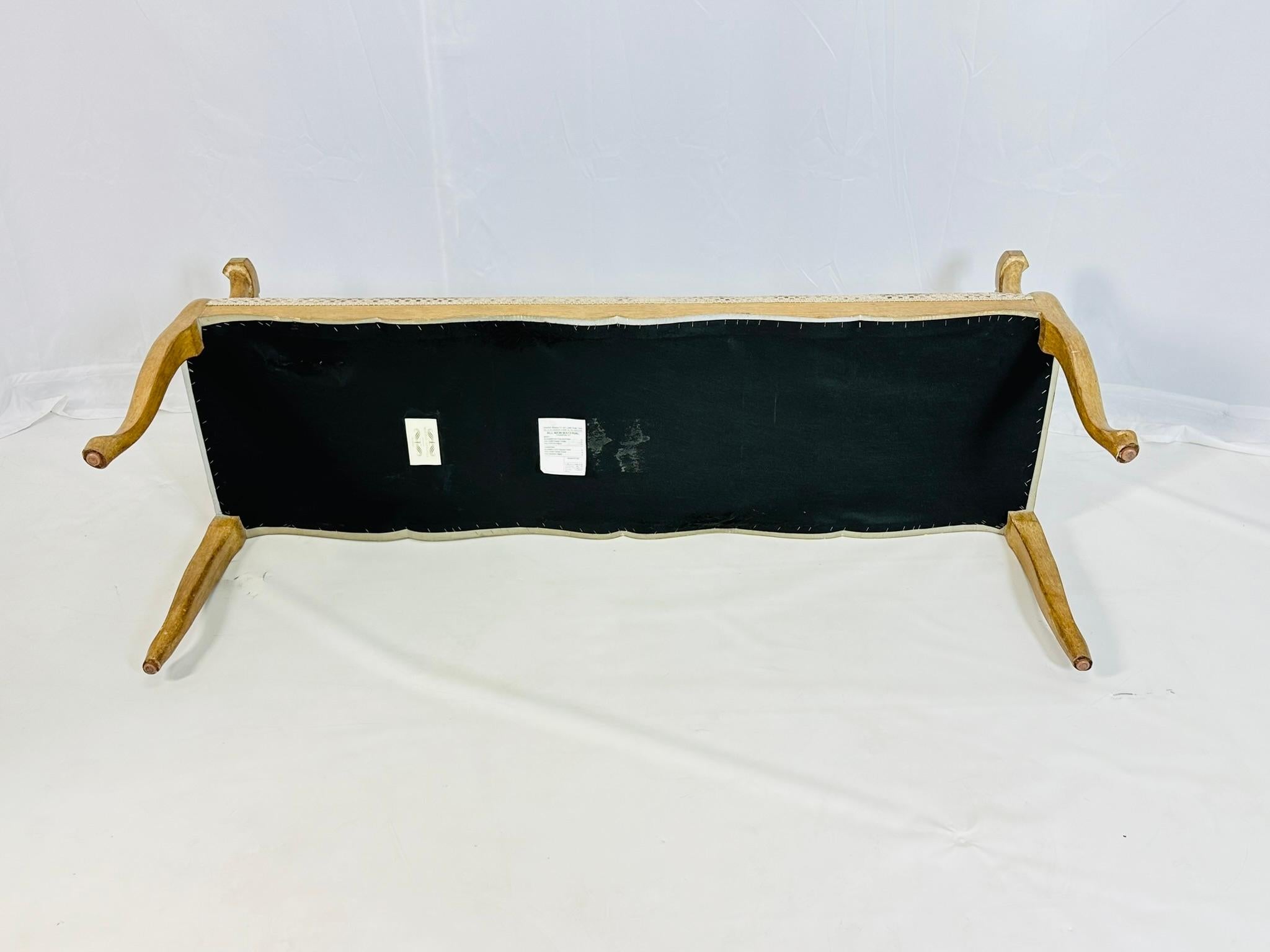 Minton - Spidell French Provincial Upholstered Bench, USA 20th Century 7
