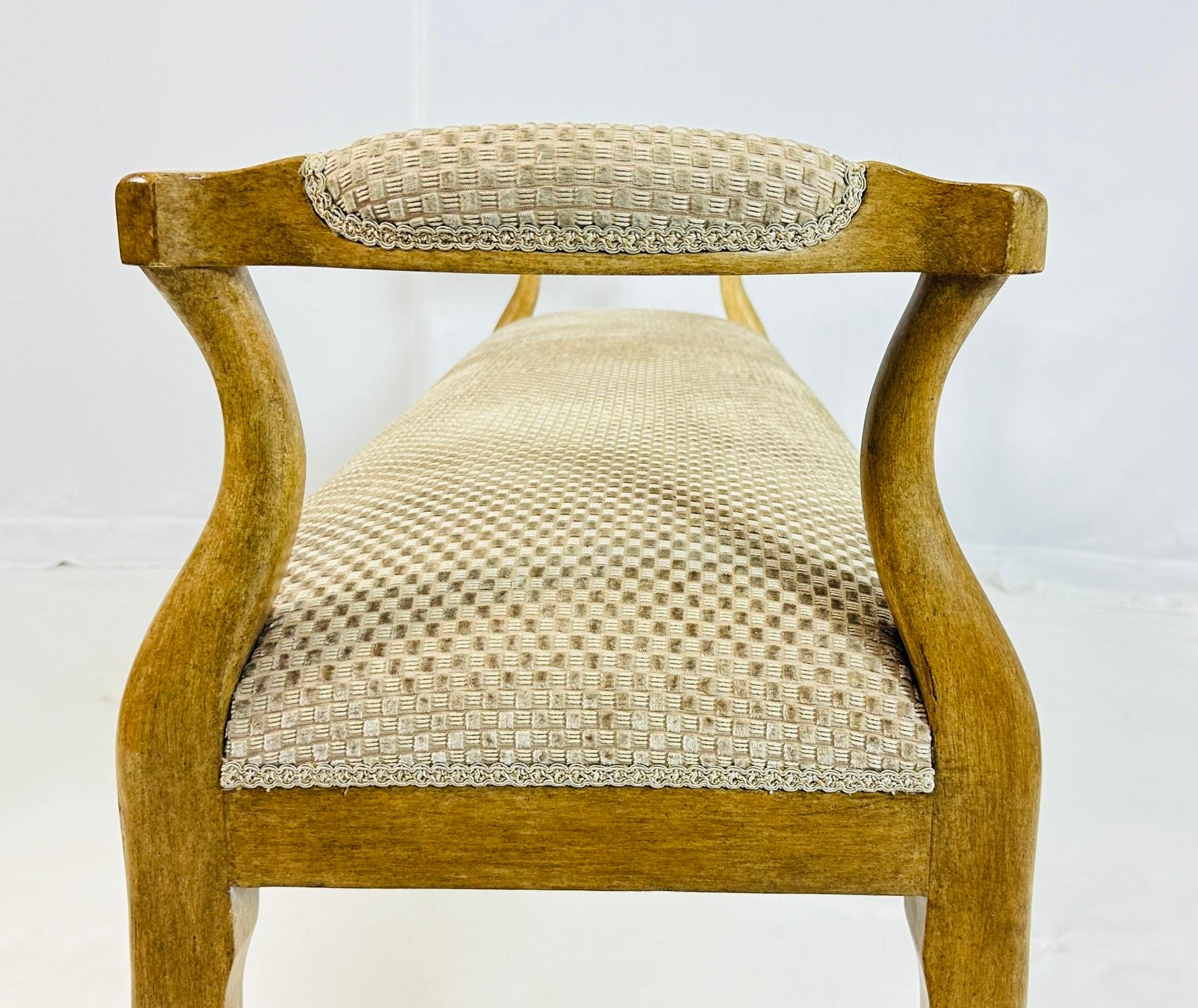 Minton - Spidell French Provincial Upholstered Bench, USA 20th Century 1