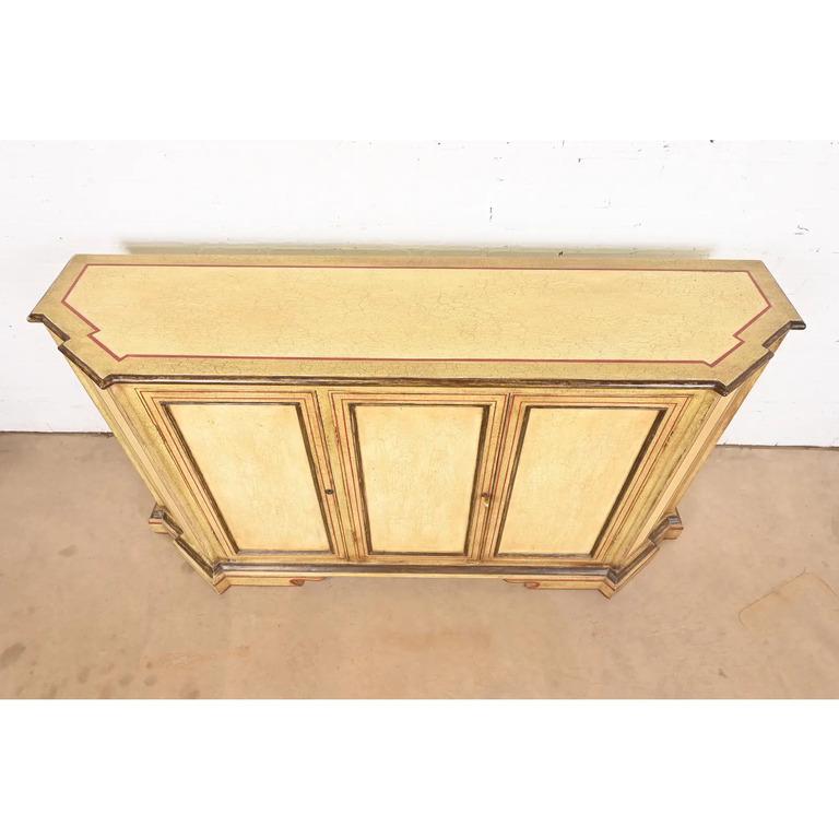 Minton Spidell French Regency Louis XVI Lacquered Sideboard or Bar Cabinet For Sale 2