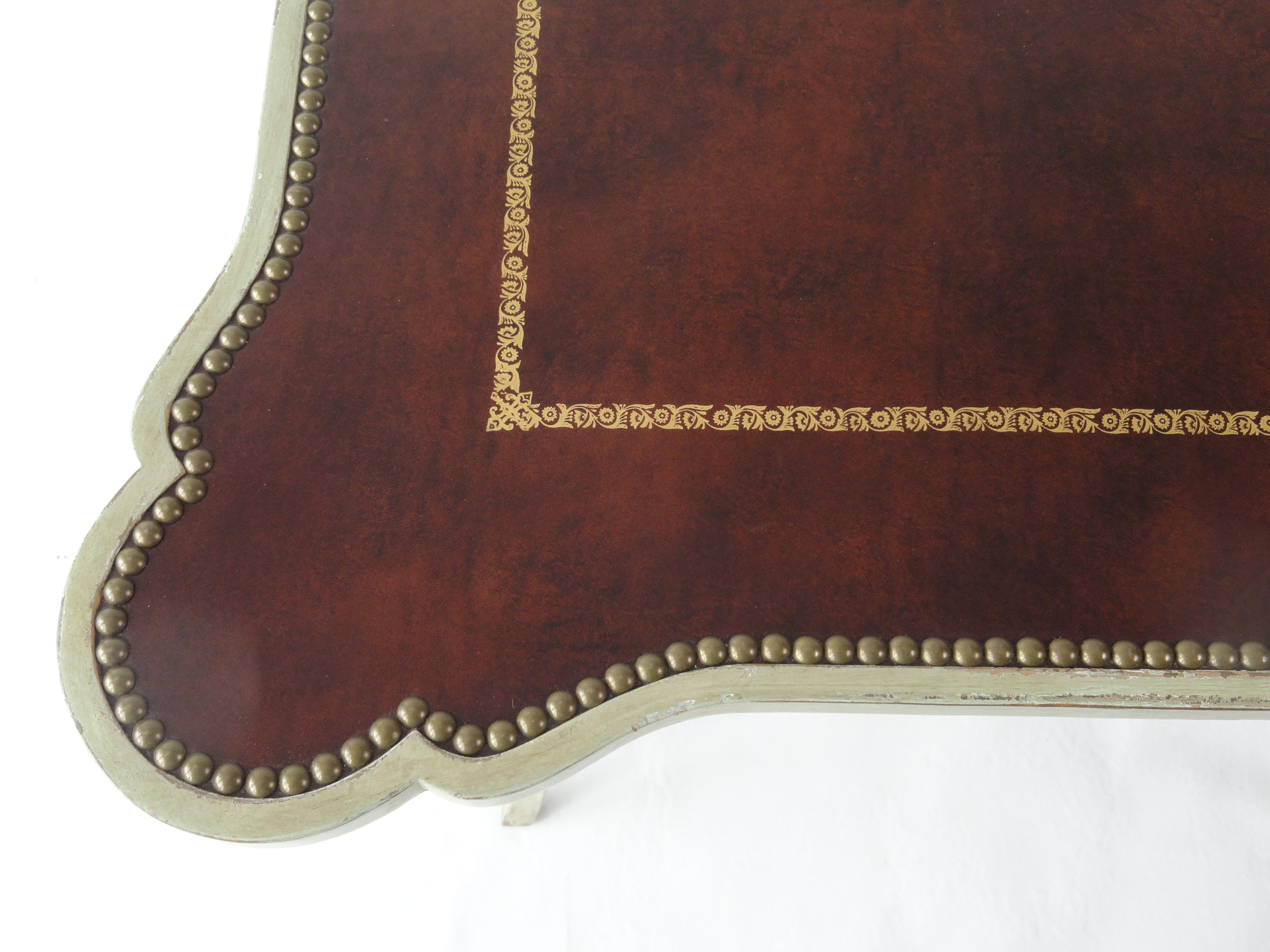 Leather Minton-Spidell Game Table
