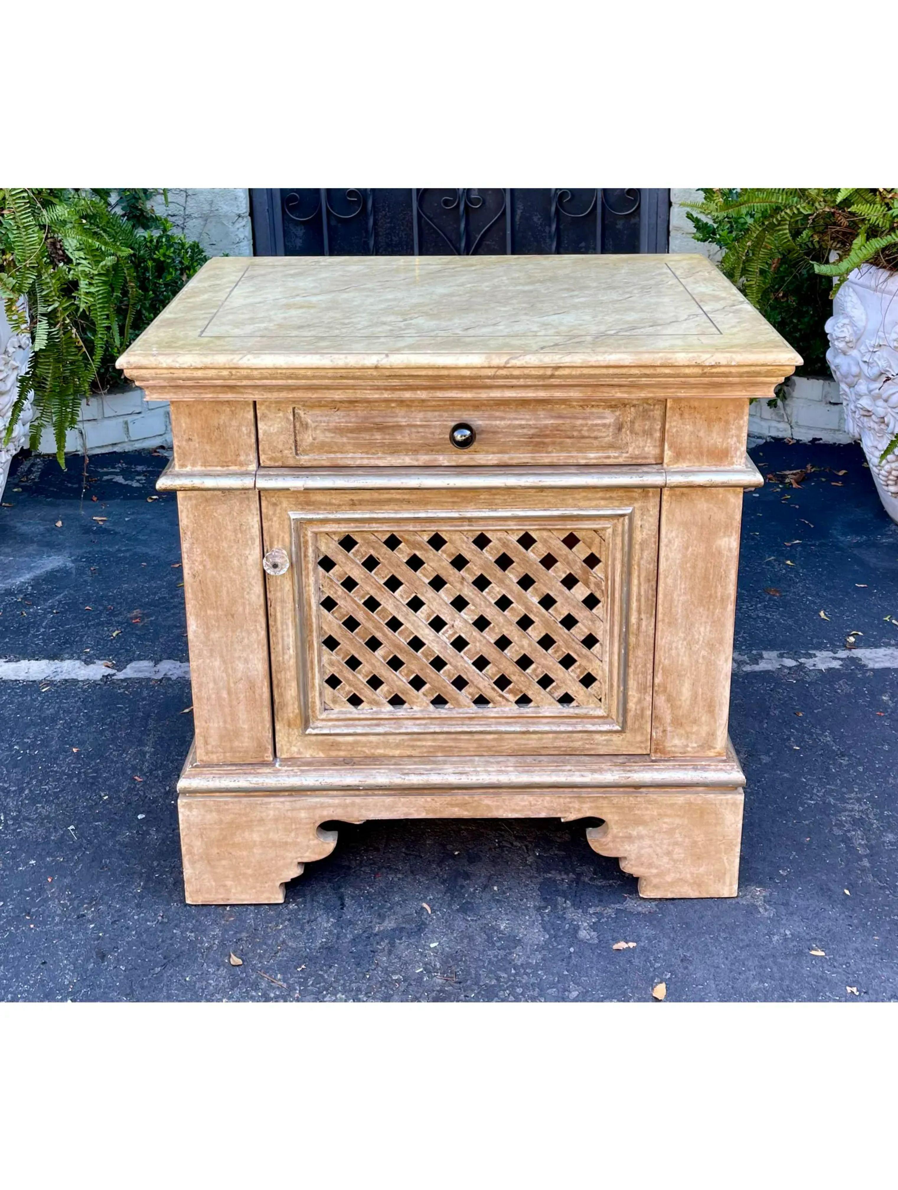 Minton-Spidell Italian Country Tuscany Style Side Table Nightstand Cabinet 1