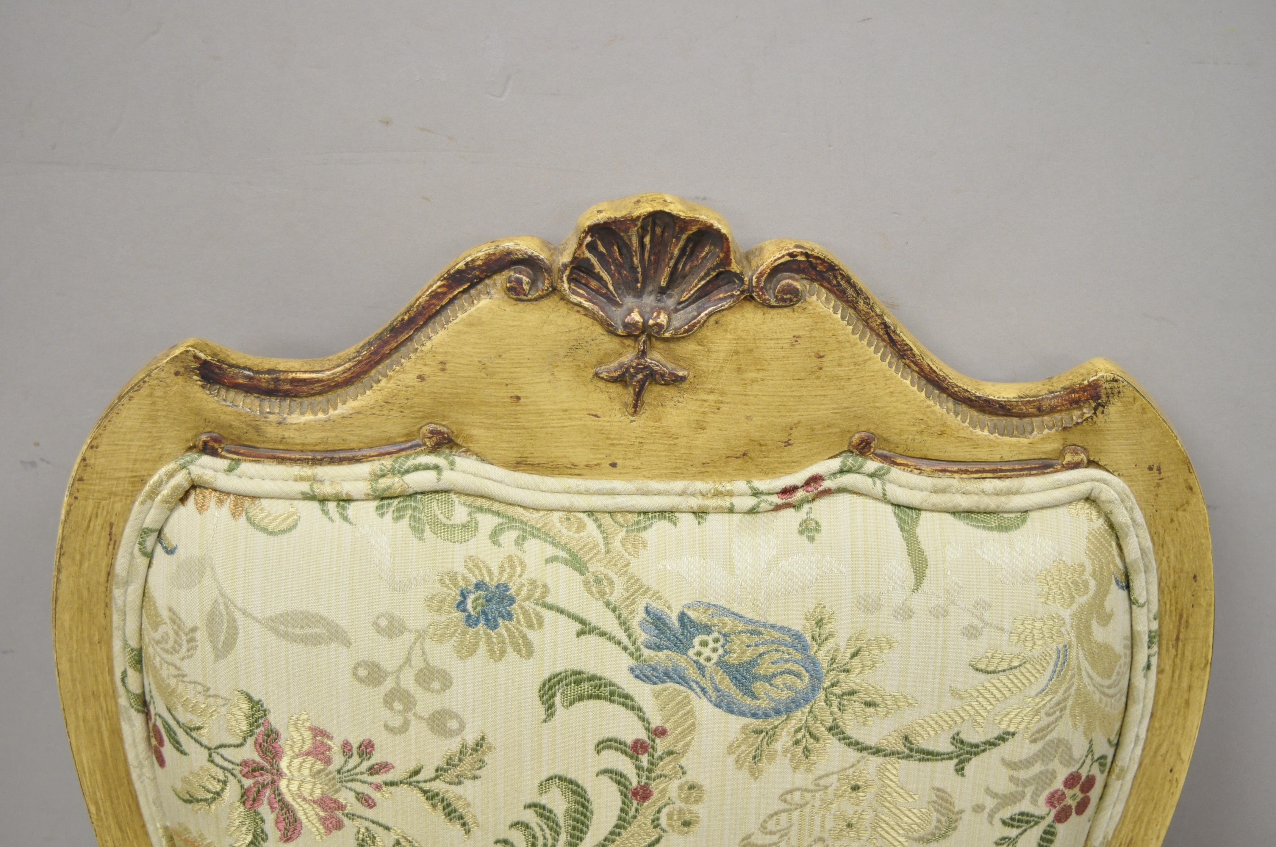 Minton Spidell Italienische Regency Rokoko-Esszimmerstühle im Regency-Stil, cremefarben lackiert, 4er Set (20. Jahrhundert) im Angebot