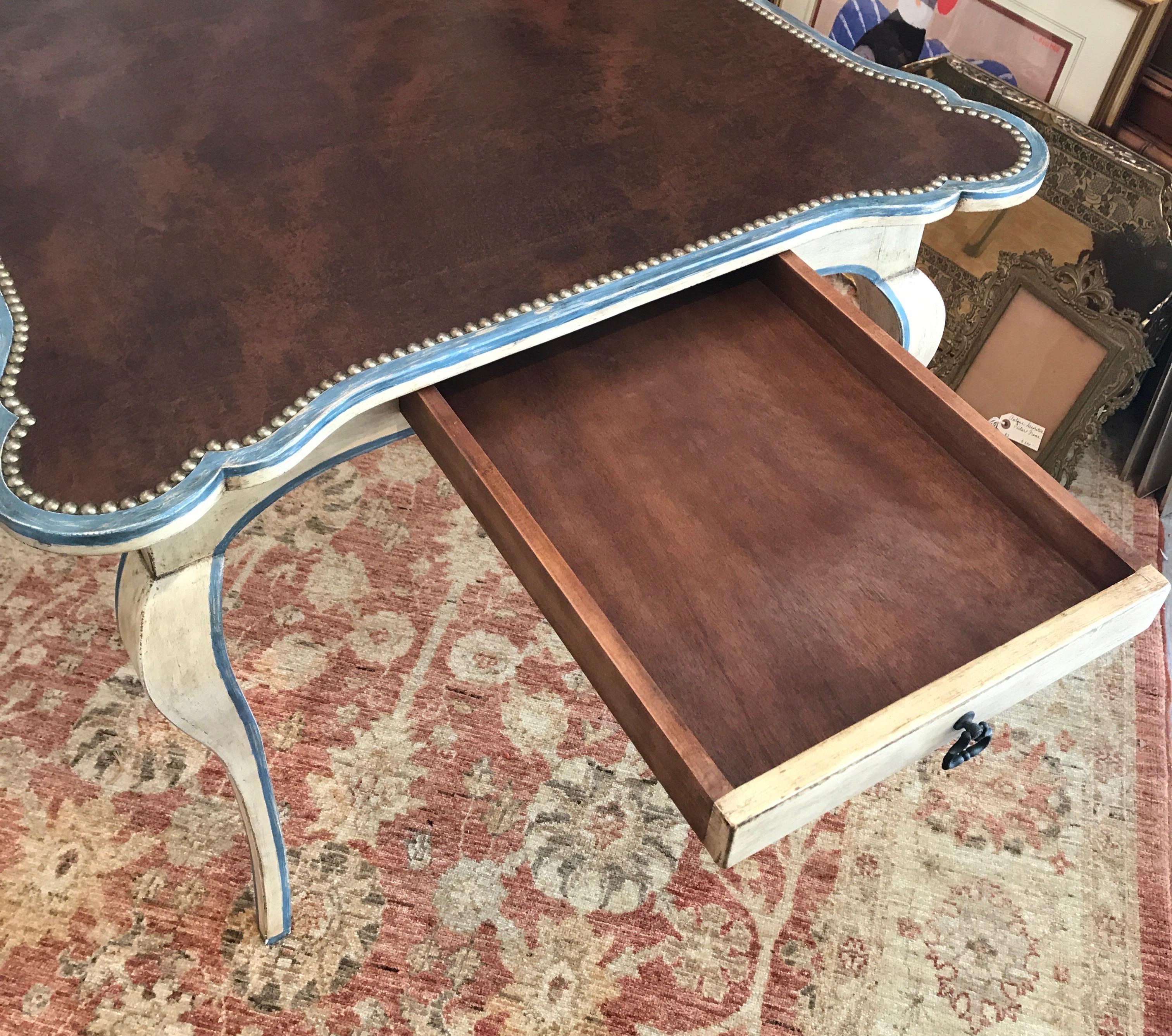 Minton Spidell Leather Topped Game Table 10