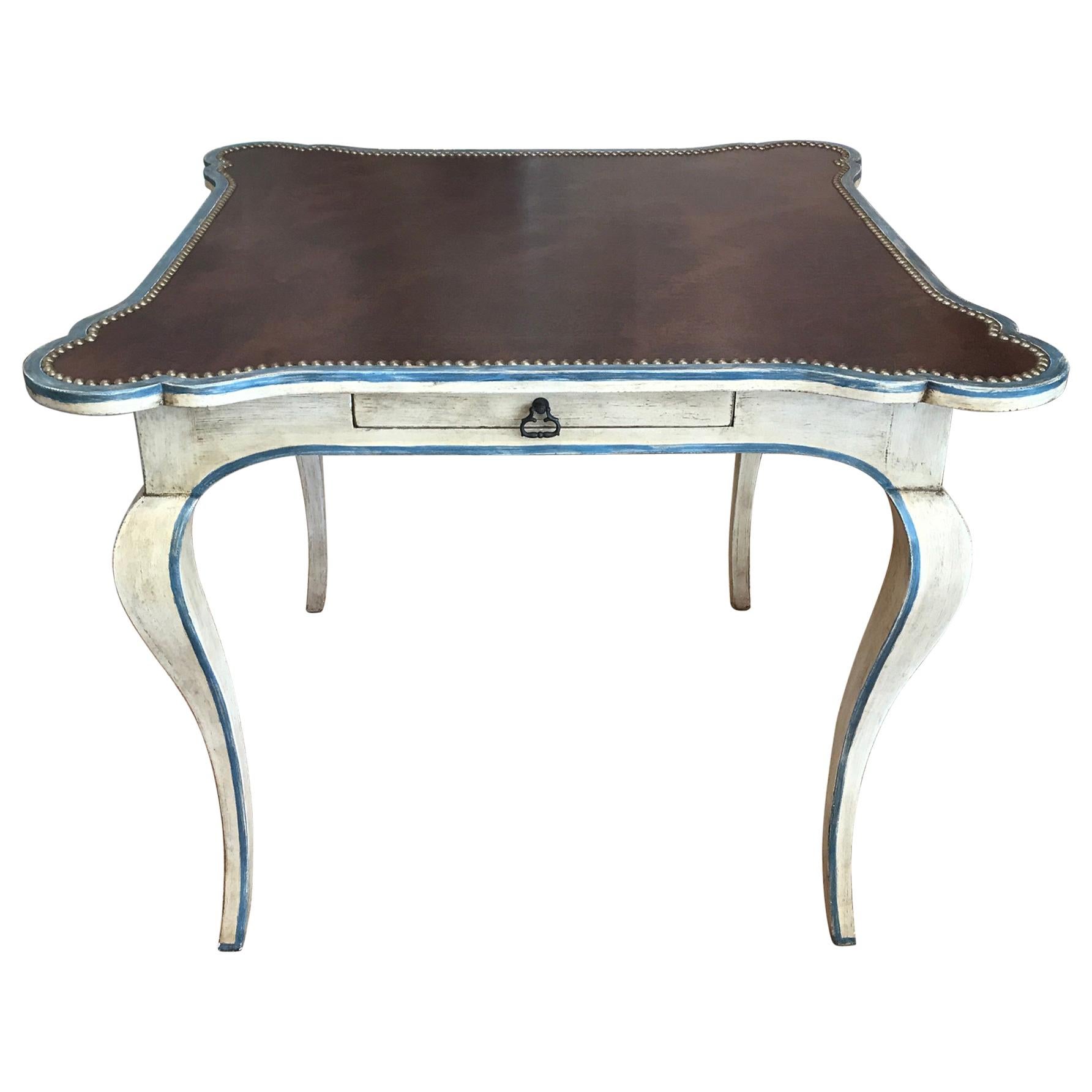 Minton Spidell Leather Topped Game Table