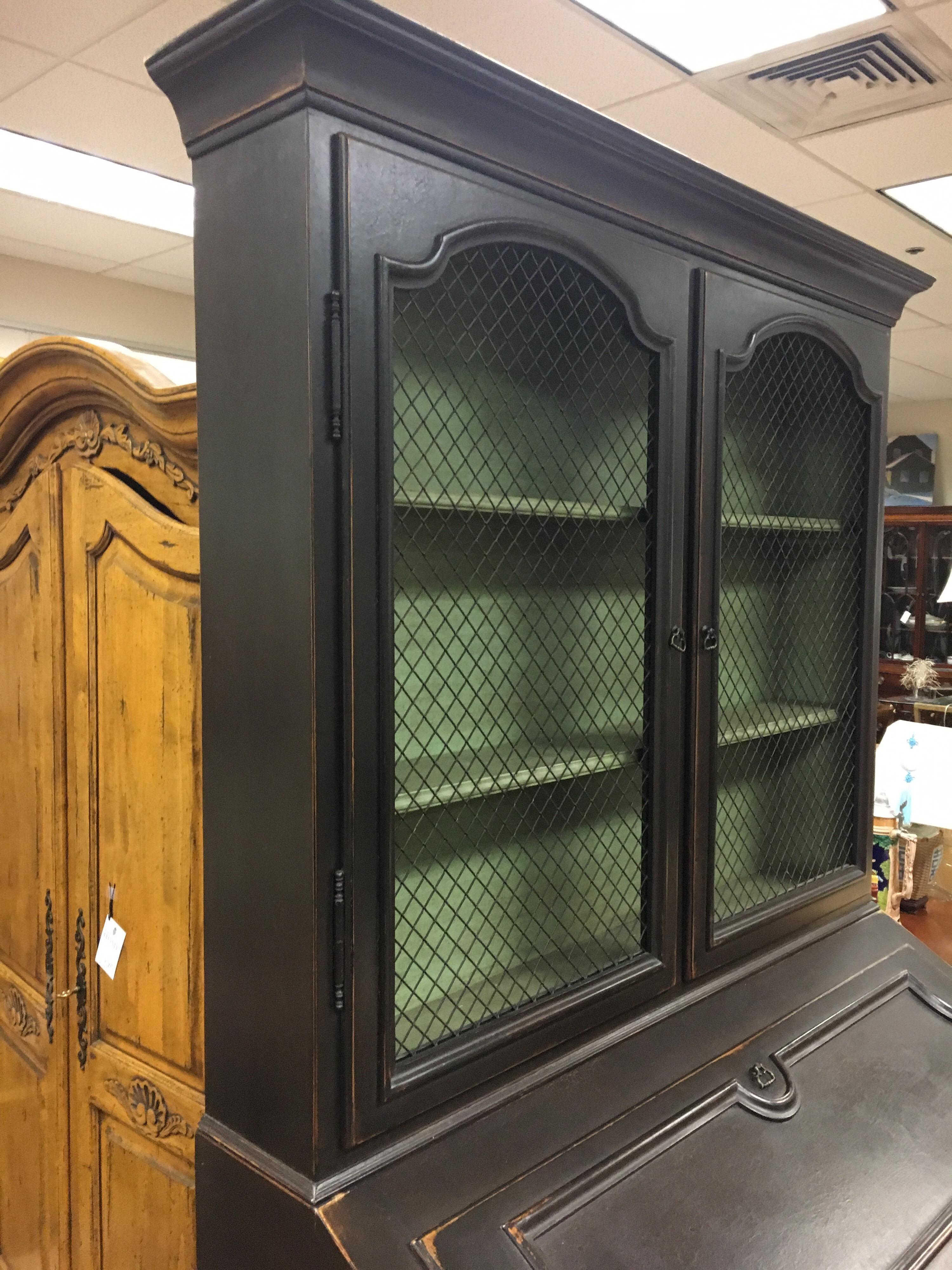 Wood Minton Spidell Louis XV Secretary Desk Cabinet Credenza