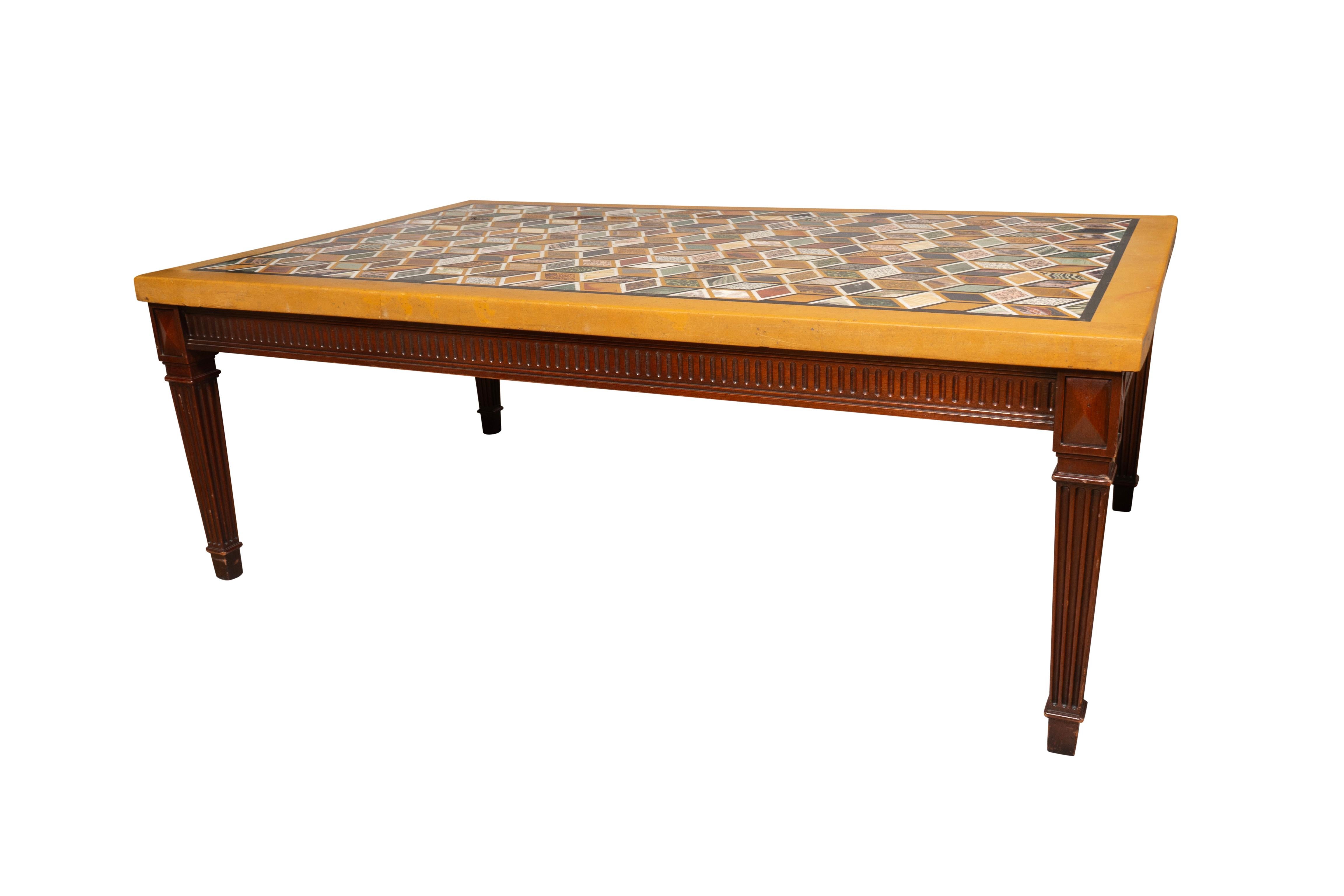 Minton Spidell Marble Coffee Table In Good Condition For Sale In Essex, MA