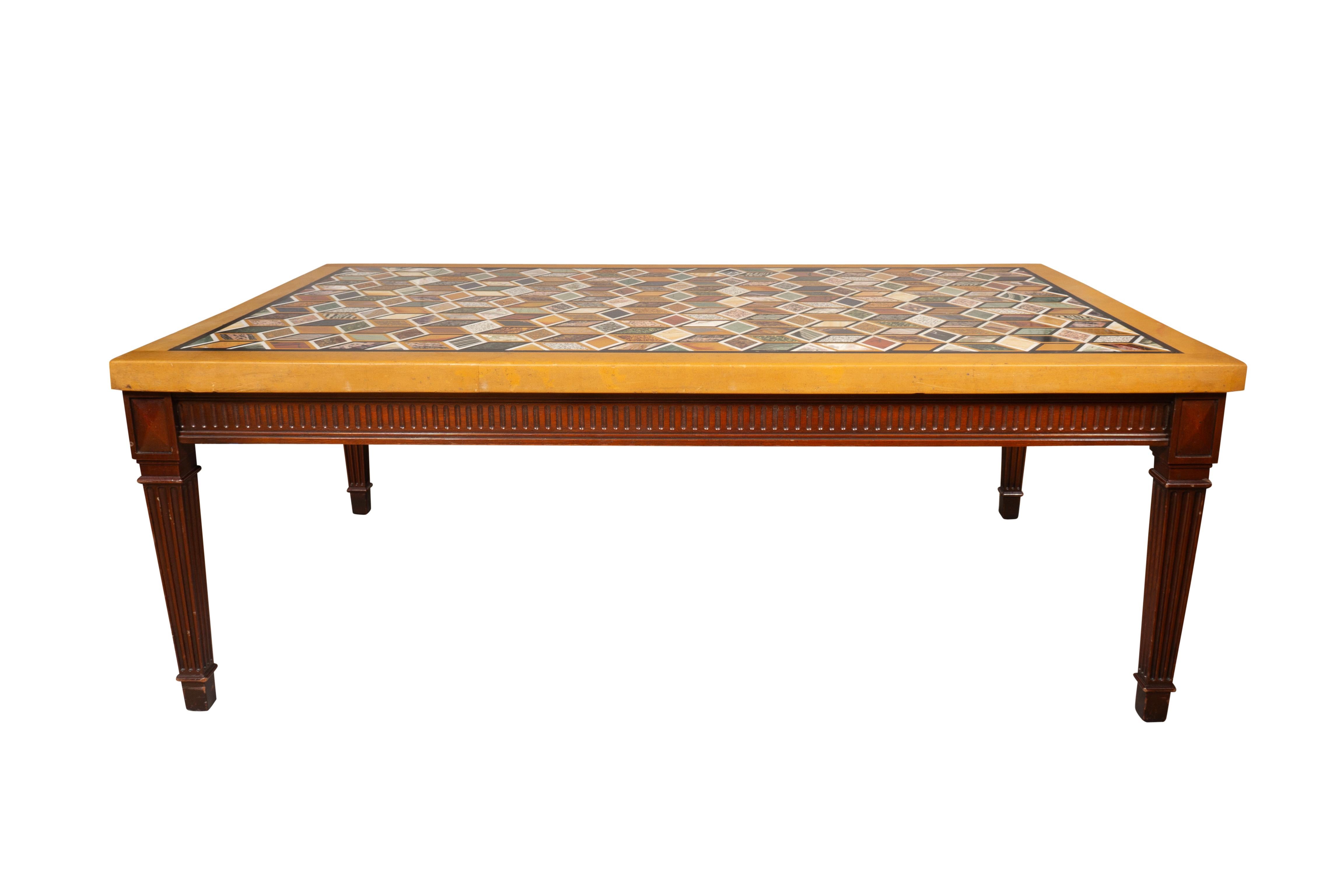 20th Century Minton Spidell Marble Coffee Table For Sale