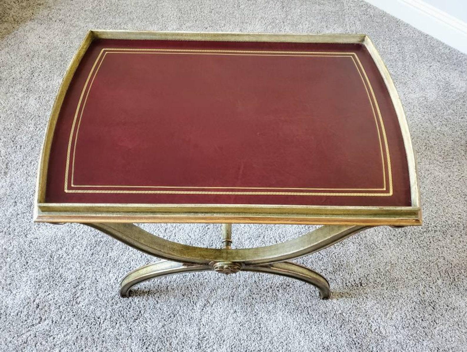 Table à plateau York néoclassique en forme de X de Minton-Spidell en vente 2