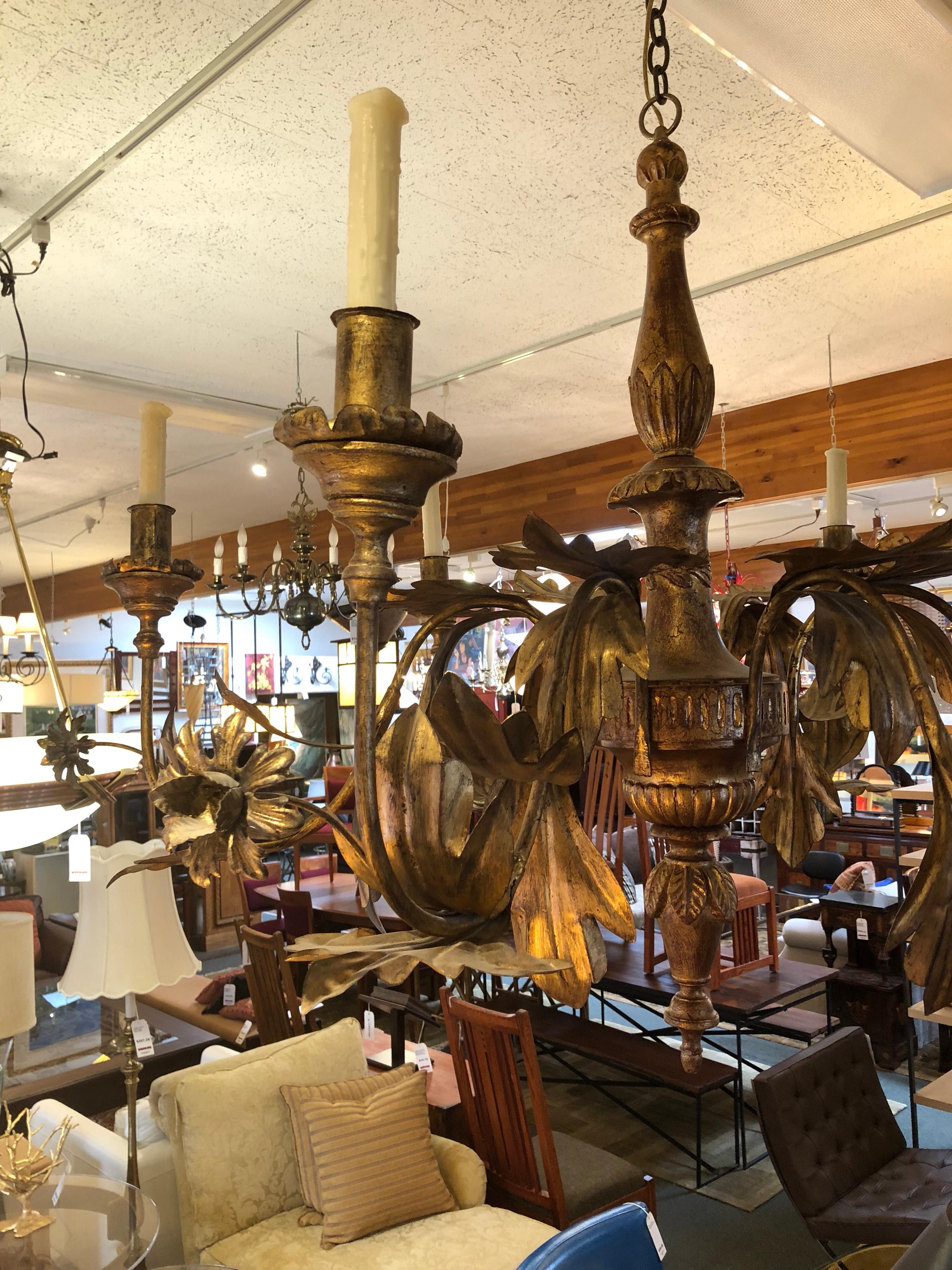 Minton-Spidell Tivoli Six-Light Chandelier In Good Condition For Sale In San Francisco, CA