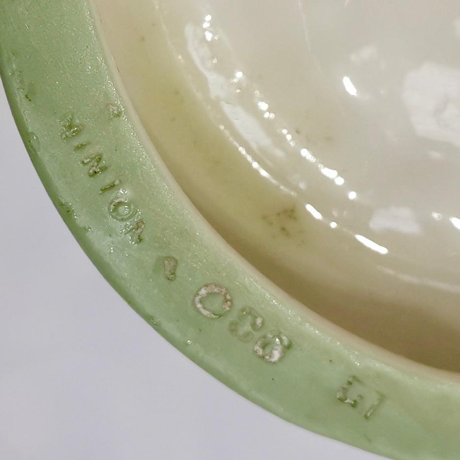 Minton Porcelain Tazza, Parian Celadon Green, Cherubs and Doves, Victorian, 1855 5