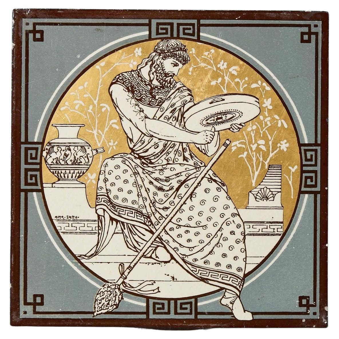 Carreau de Minton de "Figures classiques avec instruments de musique" par John Moyr Smith