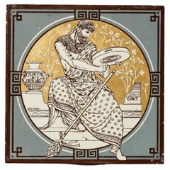 Carreau de Minton de "Figures classiques avec instruments de musique" par John Moyr Smith