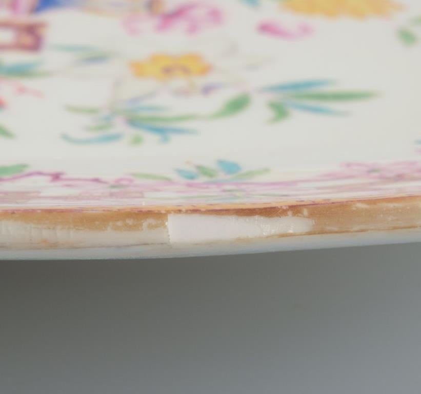Mintons, England. Large antique serving platter in faience. Chinese style. 2