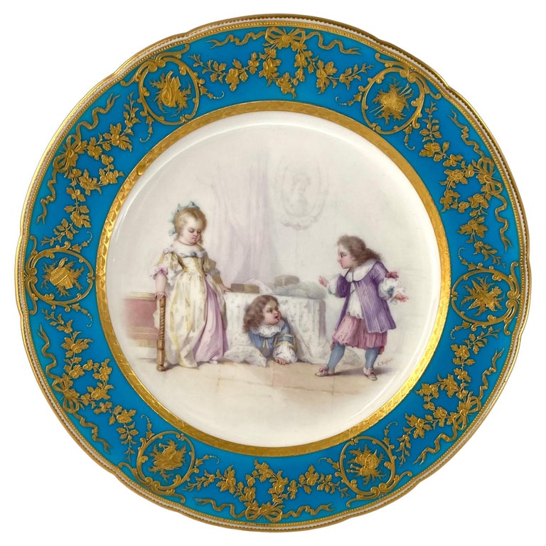 Mintons Porcelain Plate, L.E. Seiffert, c. 1880