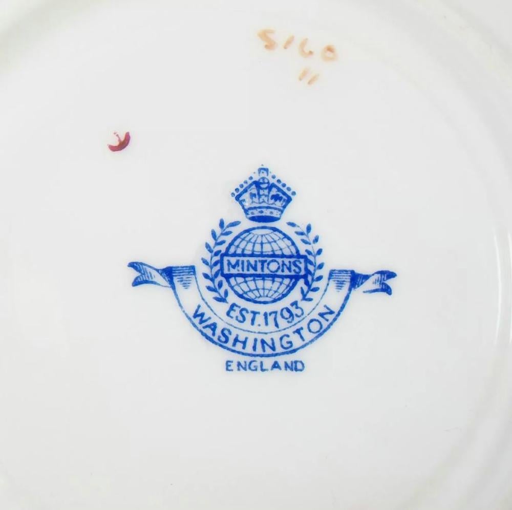 Minton - Modello Washington - Zuppiera e piattino in porcellana vintage - C.I.C. 1950 in vendita 2