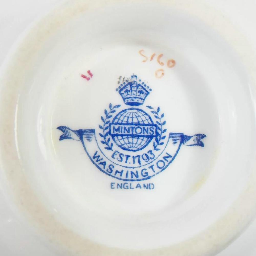 Minton - Modello Washington - Zuppiera e piattino in porcellana vintage - C.I.C. 1950 in vendita 1