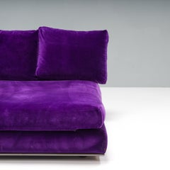 Letto da giorno in velluto viola Mintotti