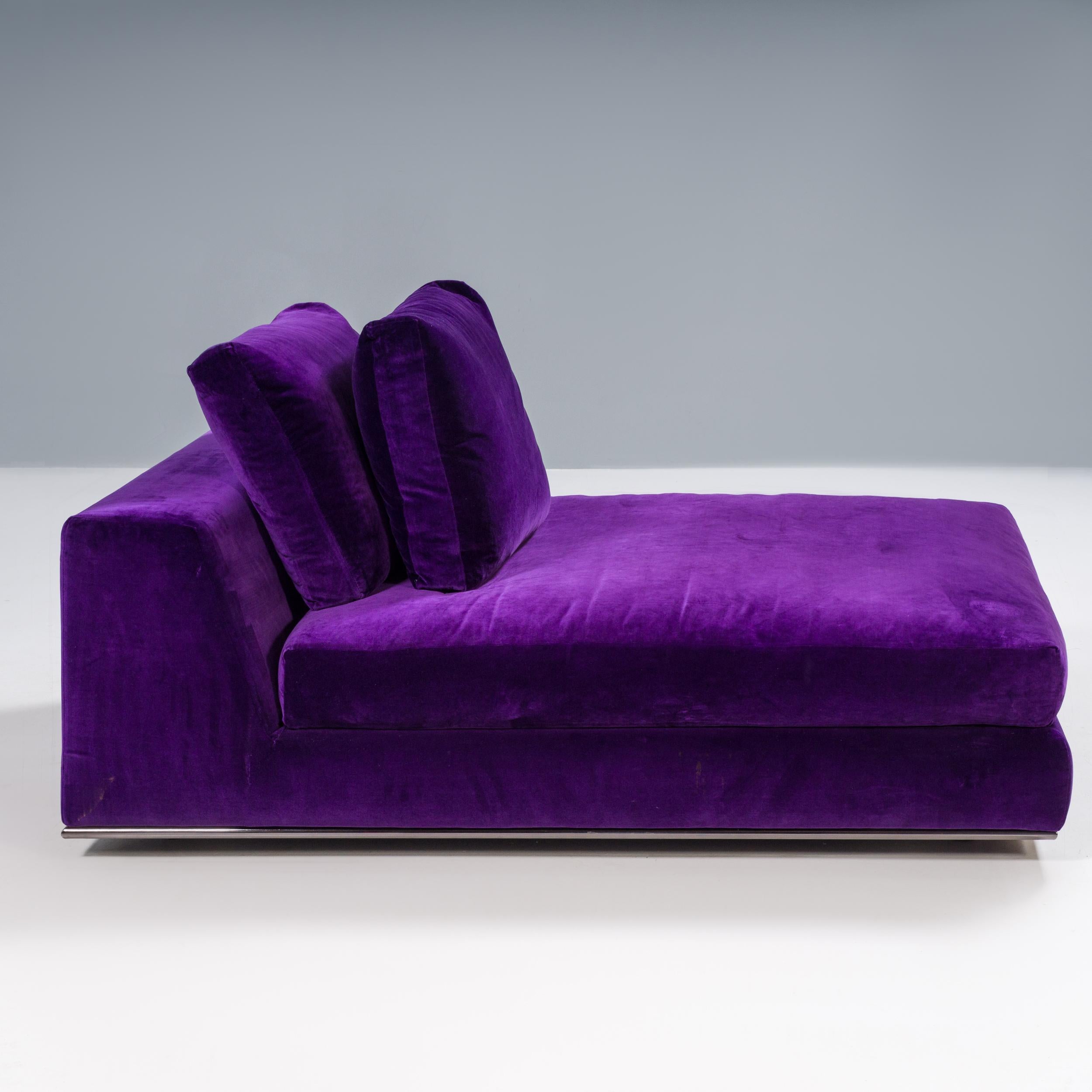 Mintotti Purple Velvet Day Bed 3