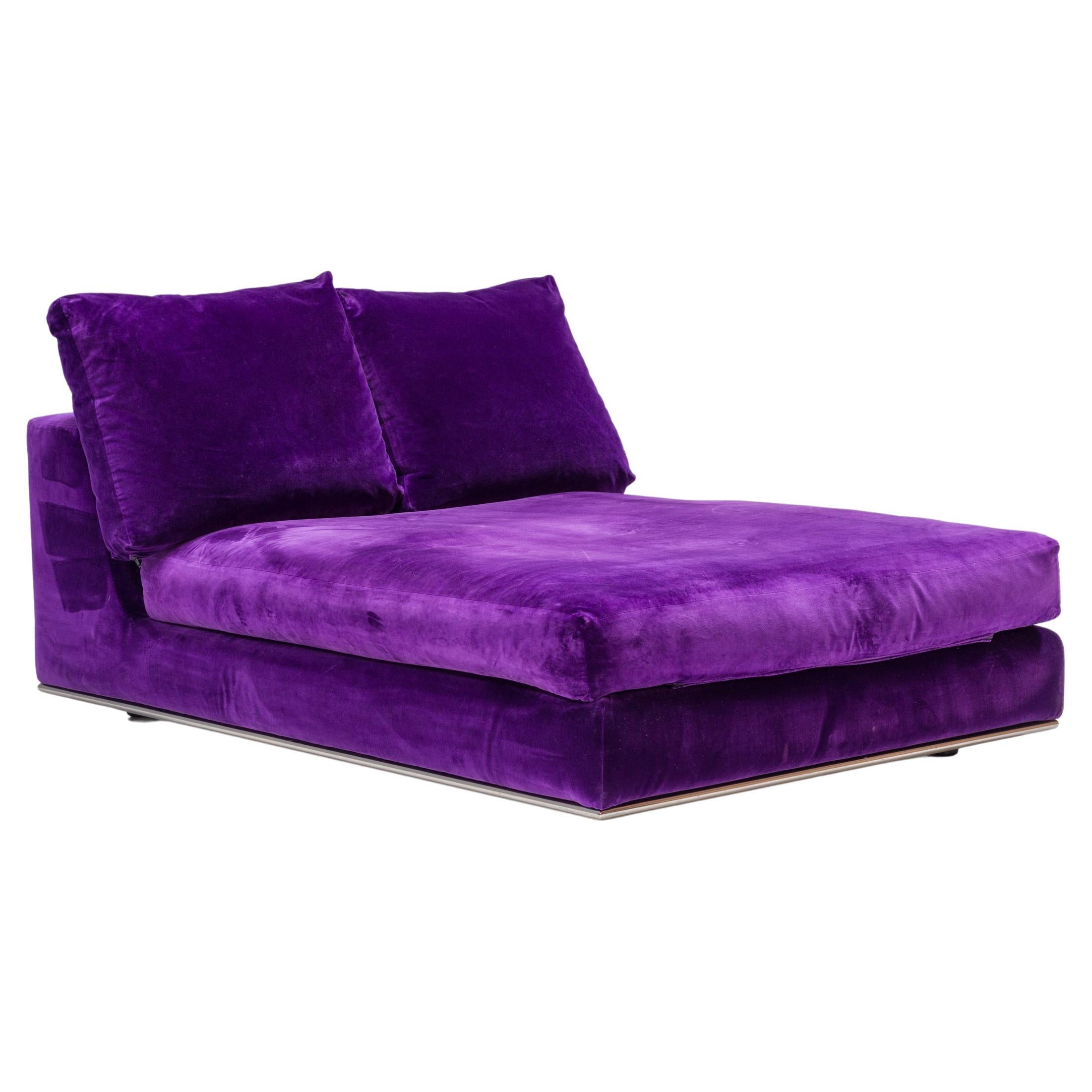 Lit de jour en velours violet Mintotti en vente