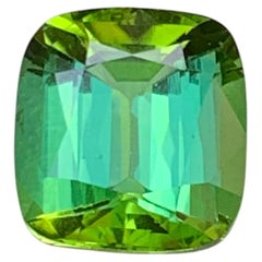 Minty Green Natural Tourmaline 3.27 Carat Cushion Cut Loose Gemstone for Ring