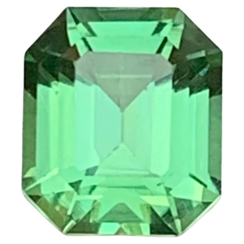 Minty Green Natural Tourmaline Octagon Cut 1.57 Carat Loose Gemstone for Ring