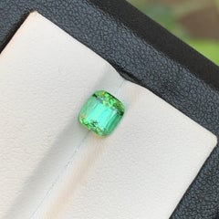 Minty Green Natural Tourmaline Ring Loose Gemstone 1.35 Ct Cushion Cut-Jewelry