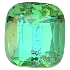 Mintgrüner natürlicher Turmalin Ring Lose Edelstein 1,35 Ct Cushion Cut-Schmuck