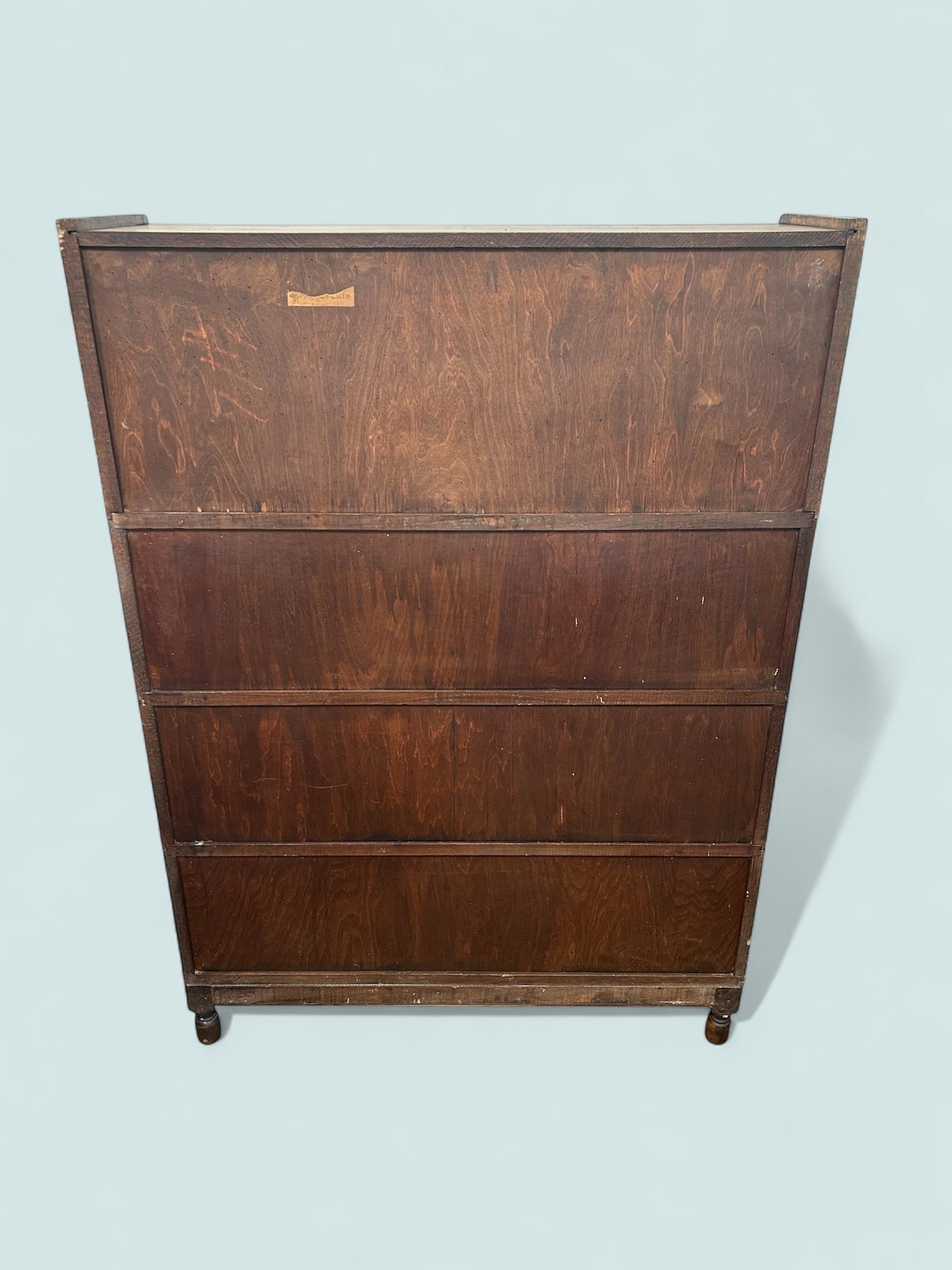 Librería seccional modular de roble acristalado Minty of Oxford circa 1920 Inglés en venta