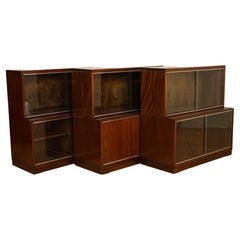 Minty of Oxford Vintage Set of Three Modular Stacking Libary Bookcases