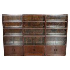 Minty Oxford Vintage Set of 3 Tall Modular Stacking Library Bookcases
