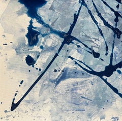 Esplosione di blu Pittura acrilica astratta inglese