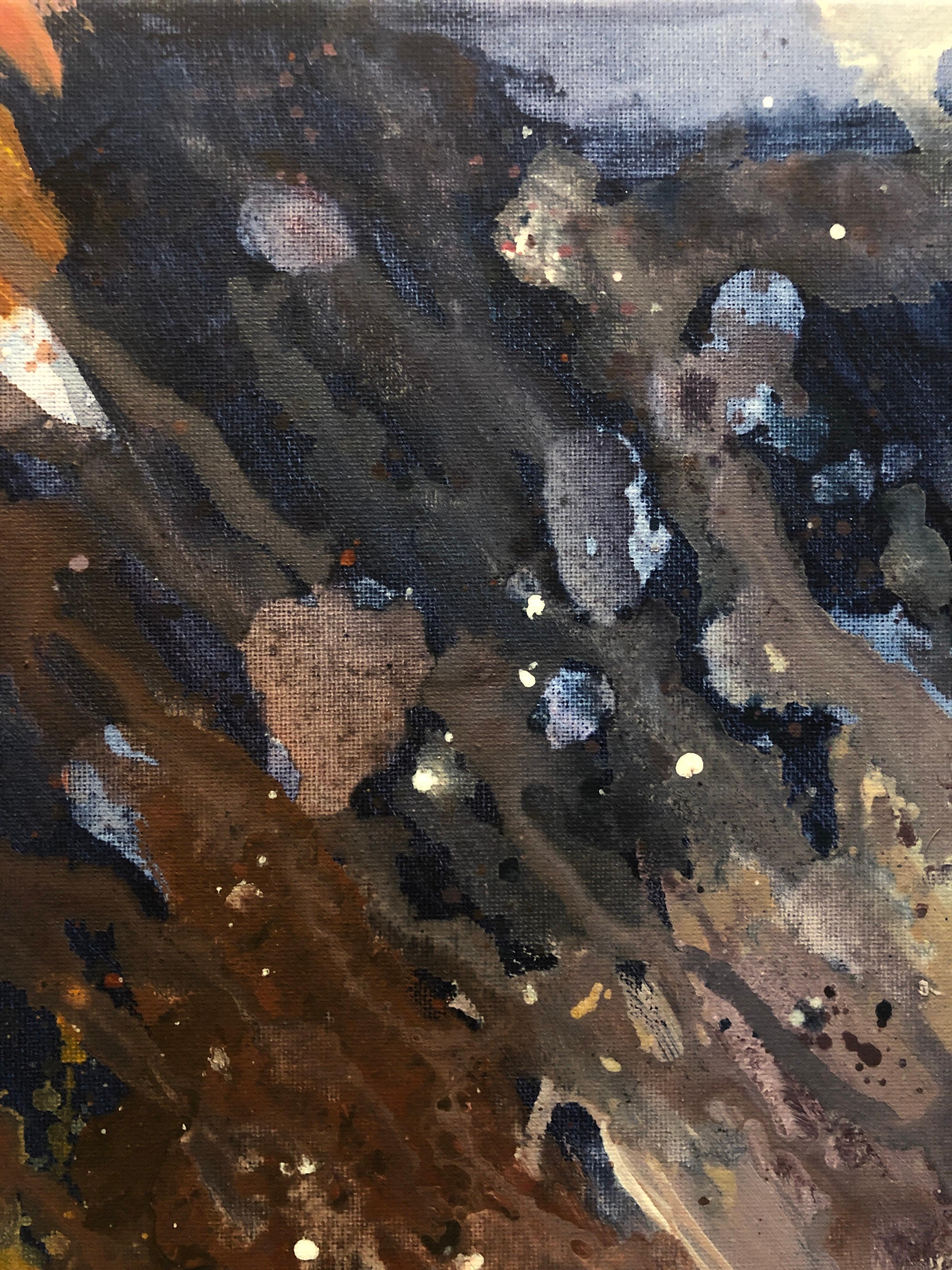Pittura astratta colorata in acrilico Artista britannico contemporaneo - Painting Espressionismo astratto di Minty Ramsey