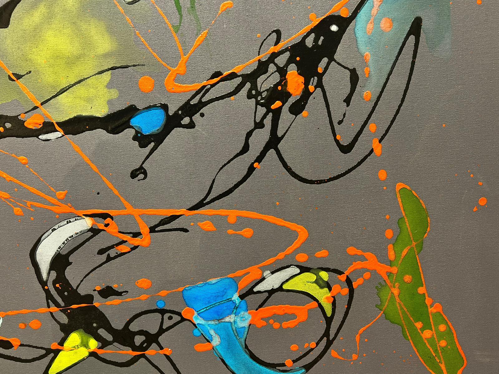Pittura astratta colorata in acrilico Artista britannico contemporaneo - Painting Espressionismo astratto di Minty Ramsey