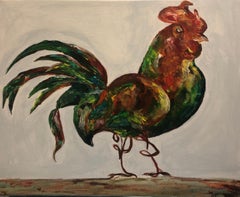 Peinture abstraite colorée Cockerill d'un artiste britannique moderne