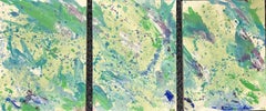 Greene & Greene & Greene Pittura acrilica astratta contemporanea britannica Primavera Sinfonia Trittico