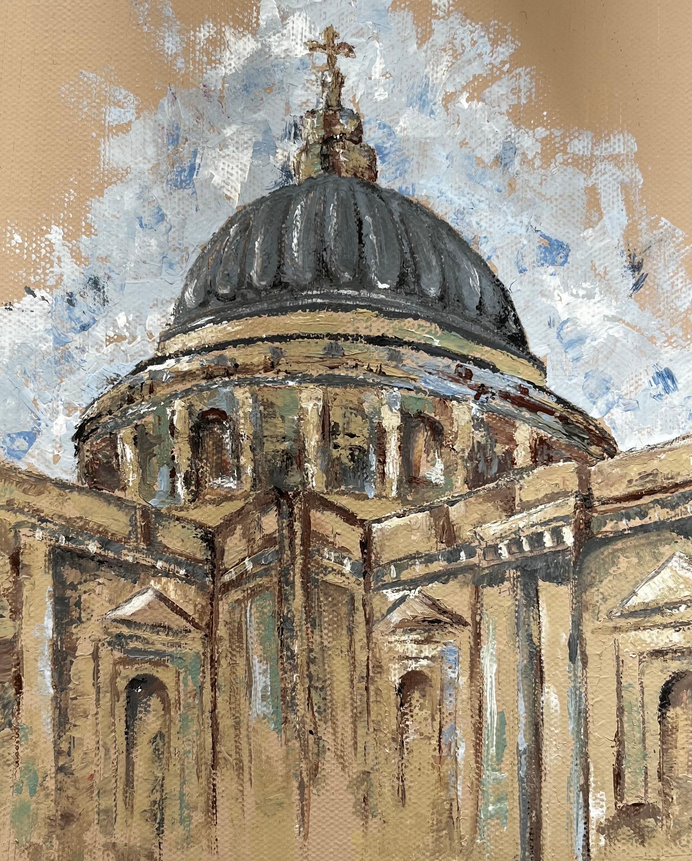 St Pauls Cathedral London Skyline Painting Contemporary British Artist  For Sale 2