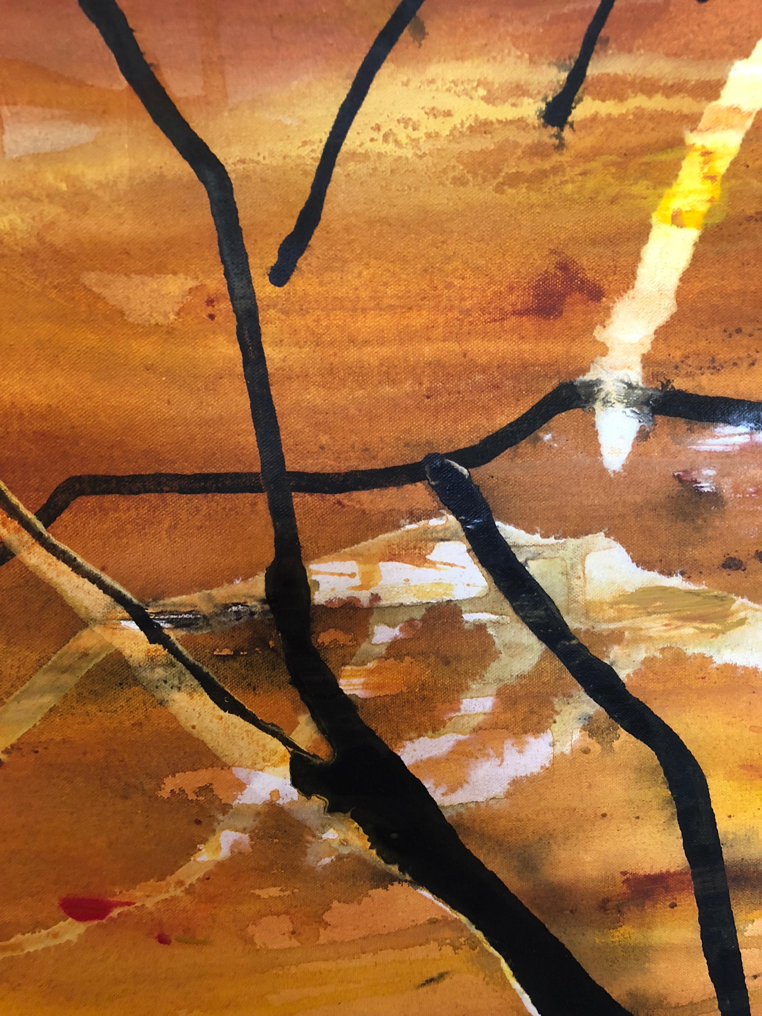 Uno straordinario dipinto astratto britannico di grandi dimensioni - Painting Espressionismo astratto di Minty Ramsey