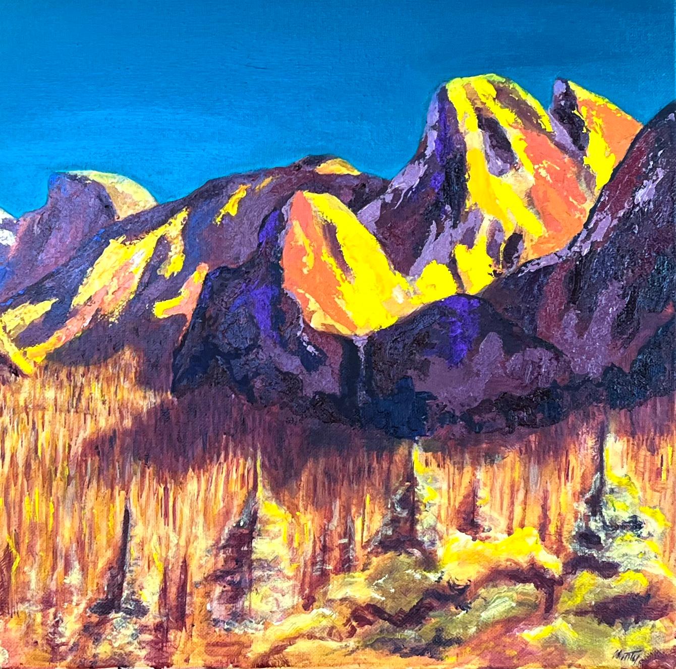 Título: Pintura acrílica vibrante del Parque Nacional de Yosemite de la vista de la cumbre de Half Dome
Por Minty Ramsey
Firmado: Verso
Tamaño: 18 x 24 pulgadas (alto x ancho)
Medio: Acrílico sobre lienzo
Estado de conservación: El cuadro está en