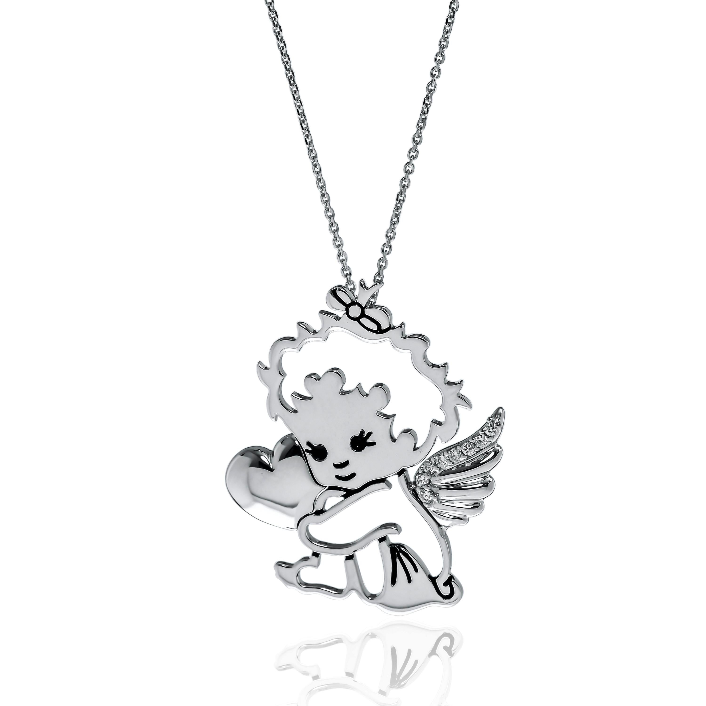 Minu by Giovanni Ferraris: Halskette mit Diamant-Anhänger aus 18 Karat Weißgold im Zustand „Neu“ im Angebot in New York, NY