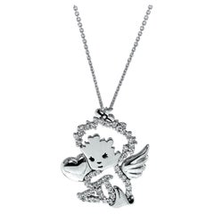 Minu by Giovanni Ferraris 18k White Gold Diamond Pendant Necklace