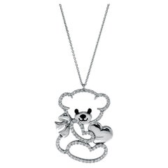 Minu by Giovanni Ferraris 18k White Gold Diamond Pendant Necklace