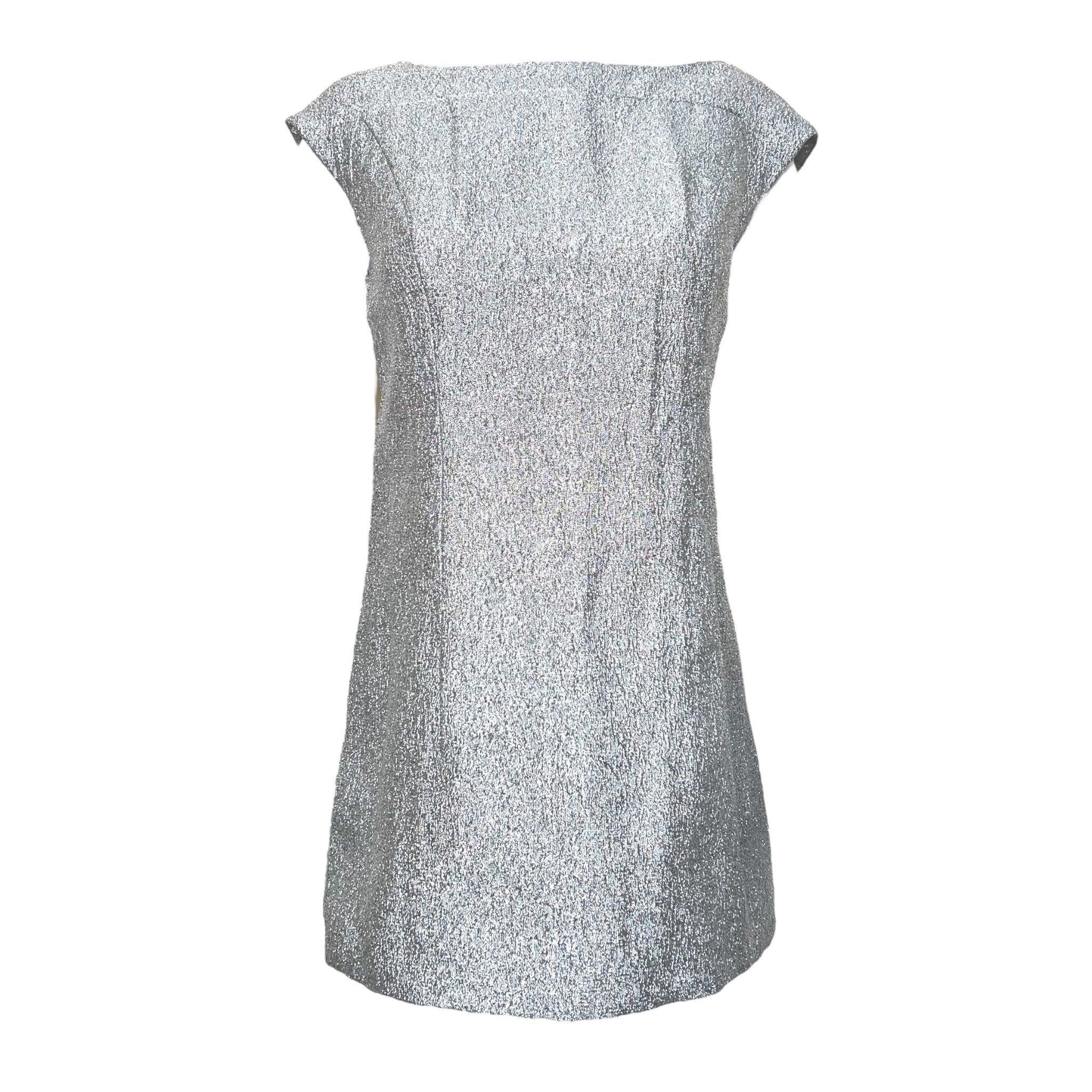 Minuet Silver Lamé Space Age Minikleid, 1960er Jahre im Angebot