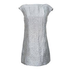 Minuet Silver Lamé Space Age Minikleid, 1960er Jahre