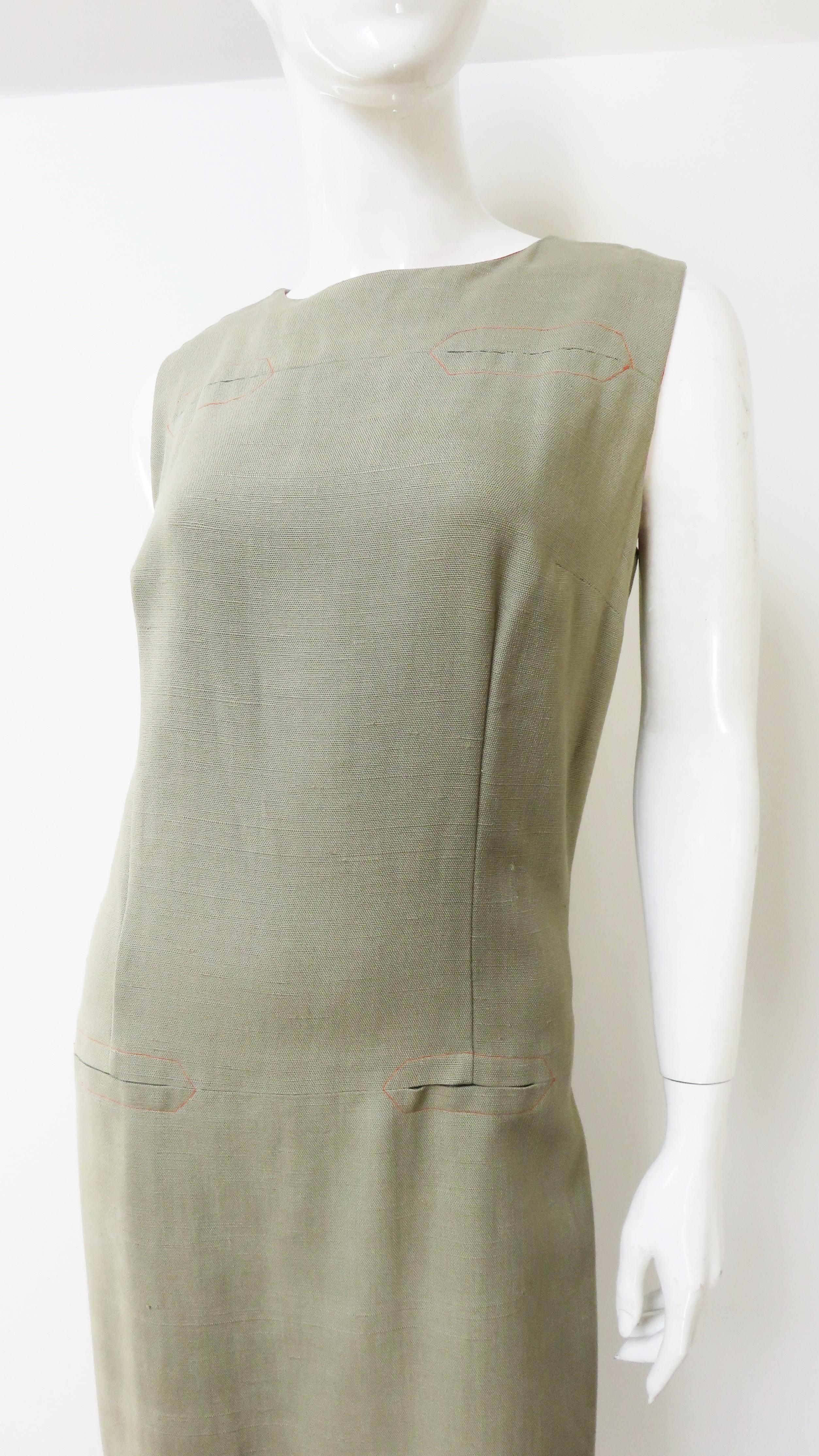 Minx Modes 1960s Linen Dress and Jacket Set  For Sale 5